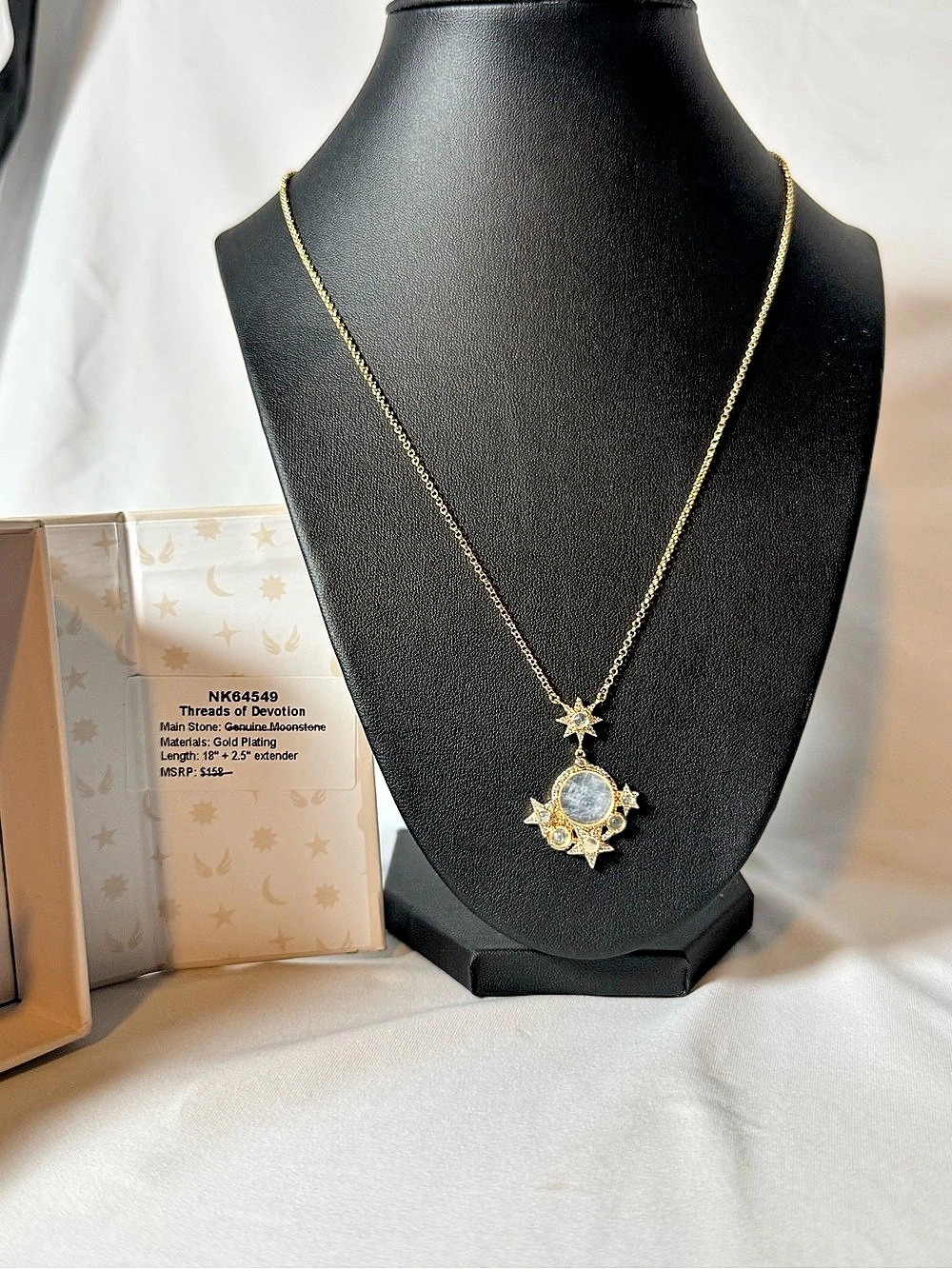 Gold Starburst Pendant Necklace NWT